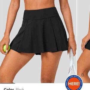Halara black ruffle athletic skirt XL